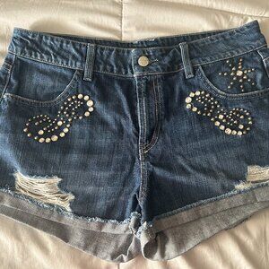 Guess Scarlet Short, Size 30, Blue Denim